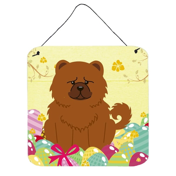 Carolines Treasures Easter Eggs Chow Chow Red Wall or Door Hanging Prints - BB6142DS66