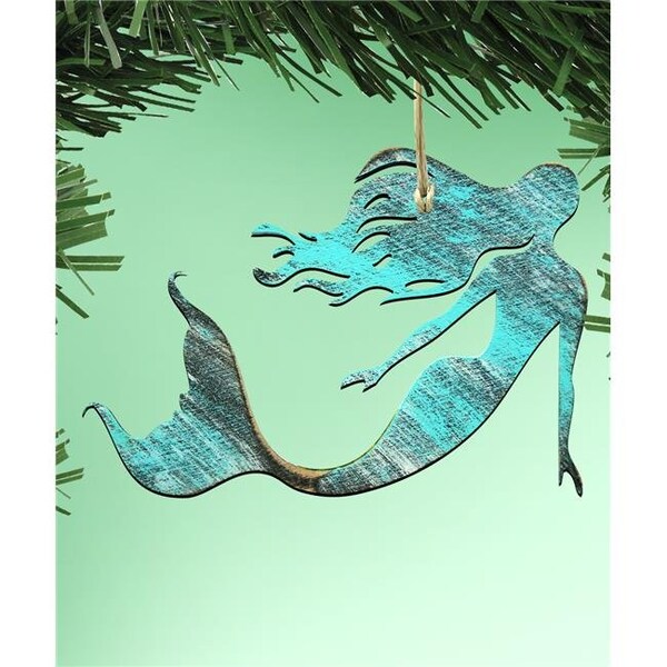Designocracy Designocracy 99514-M Mermaid Wooden Magnet Wall Decor - 99514-M