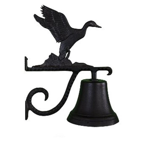 Swivel Cast Bell With Satin Black Duck Ornament - SW787751
