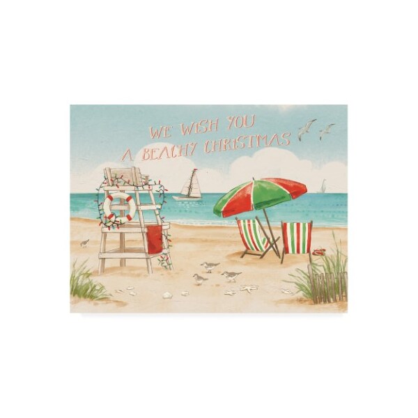 Trademark Fine Art Janelle Penner 'Beach Time I Christmas' Canvas Art, 24x32 - WAP11924-C2432GG