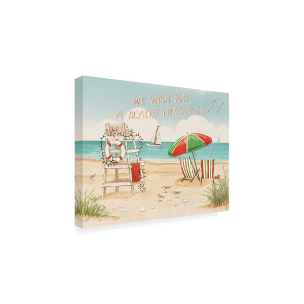 Trademark Fine Art Janelle Penner 'Beach Time I Christmas' Canvas Art, 24x32 - WAP11924-C2432GG