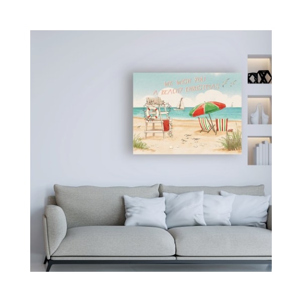 Trademark Fine Art Janelle Penner 'Beach Time I Christmas' Canvas Art, 24x32 - WAP11924-C2432GG