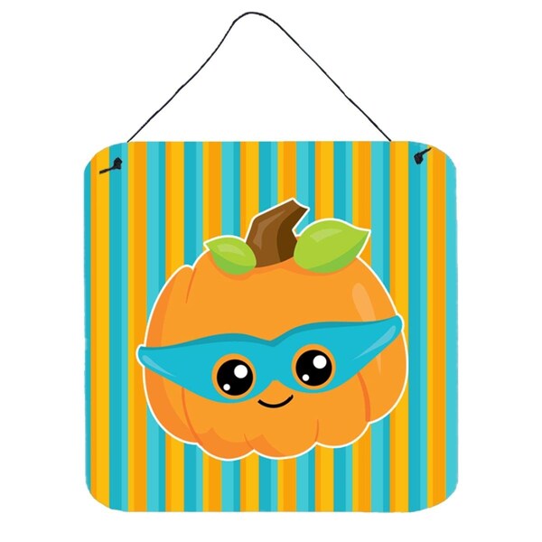 Carolines Treasures Halloween Pumpkin Superhero Wall or Door Hanging Prints - BB6965DS66