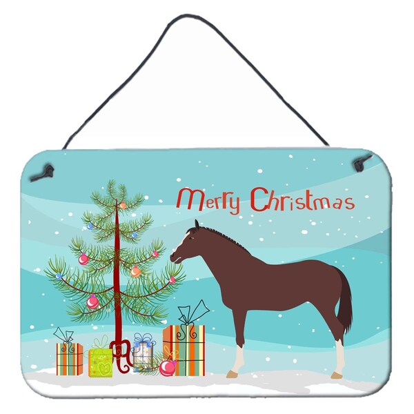 Carolines Treasures English Thoroughbred Horse Christmas Wall or Door Hanging Prints - BB9280DS812