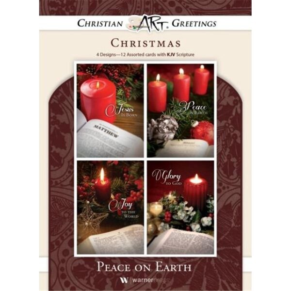 Go-Go KJV Peace on Earth Assorted Christmas Card, 12PK - GO3321798