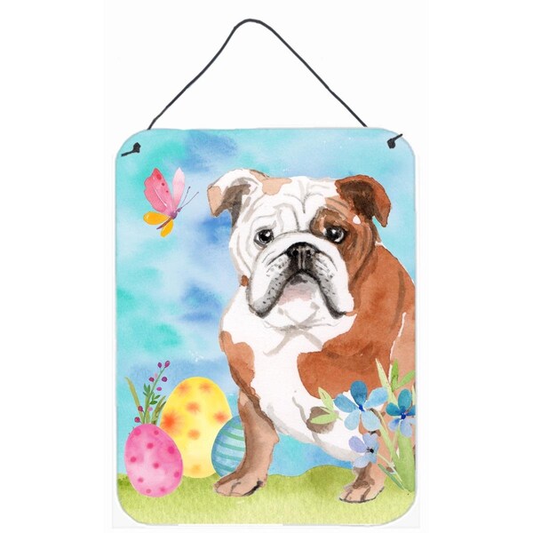 Carolines Treasures English Bulldog Easter Wall or Door Hanging Print - BB9626DS1216