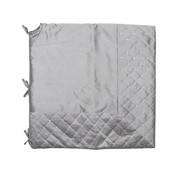 Vickerman 52 in. Gray Quilt Stitch Jewel Tree Skirt - QTX190252