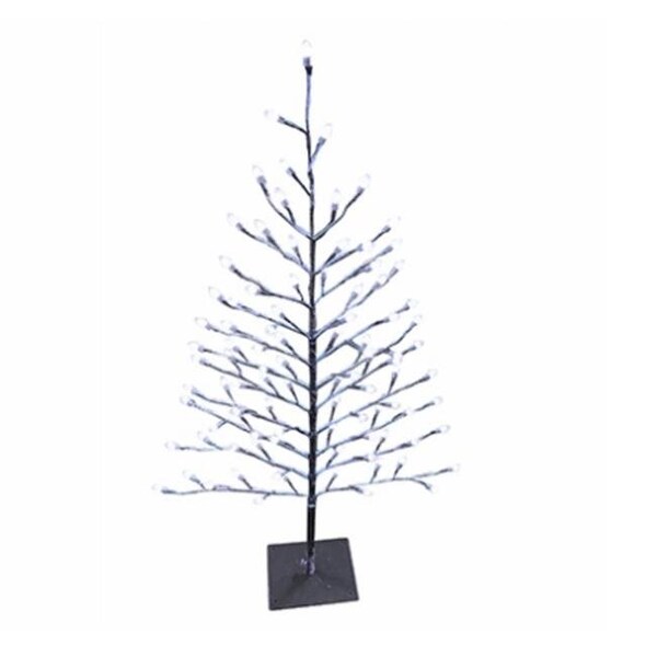 Holiday Bright Lights Holiday Bright Lights 266689 42 in. Christmas LED Flat Stick Snow Covered Tree; Pure White - 266689