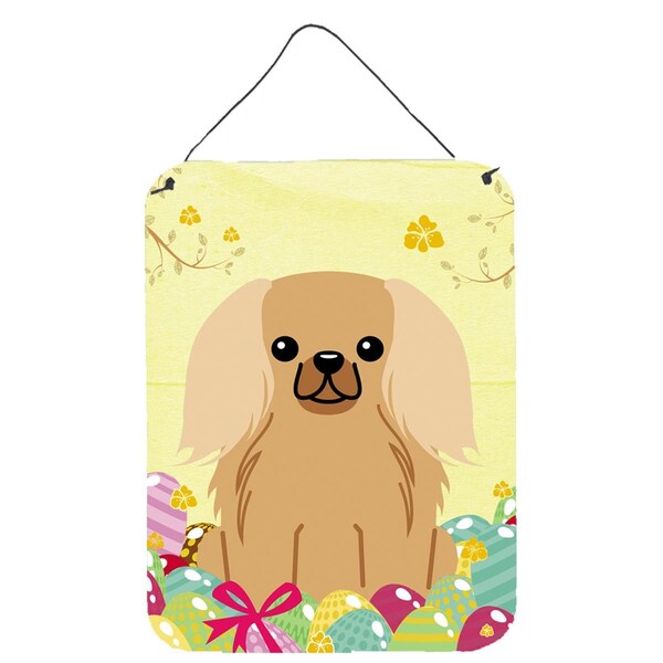Carolines Treasures Easter Eggs Pekingnese Fawn Sable Wall or Door Hanging Prints - BB6104DS1216