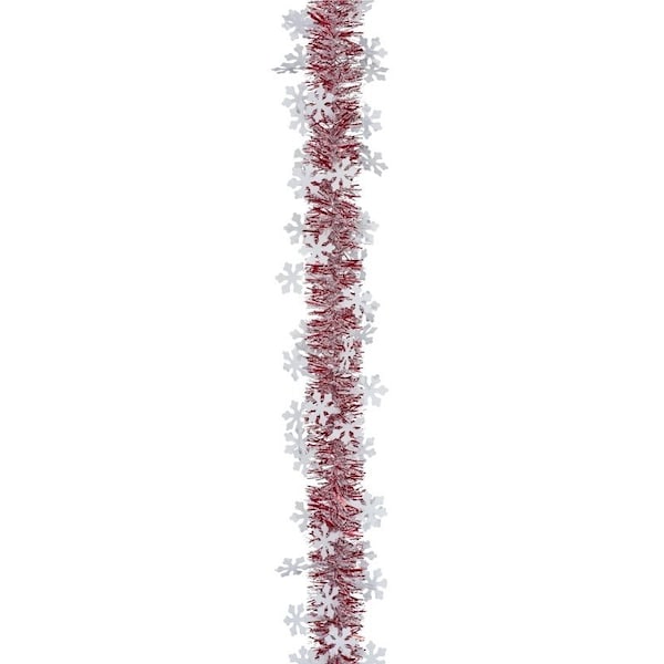 Holiday Trims Garland, 15 ft L, Red/White - 3686024