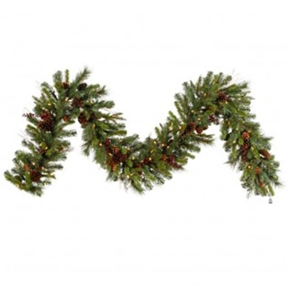 Vickerman 9 ft. X 14 in. Cibola Mix Garland LED 100WmWht - G118715LED