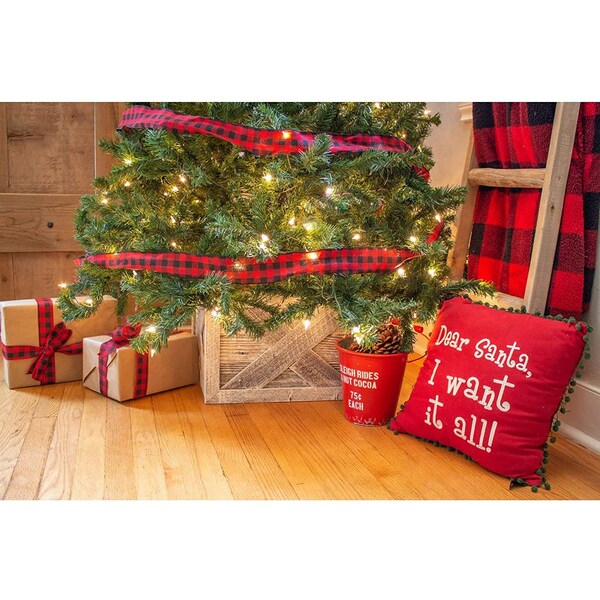 Barnwoodusa Rustic Farmhouse Deluxe Reclaimed 14.5" Christmas Tree Collar/Skirt - 840075811886
