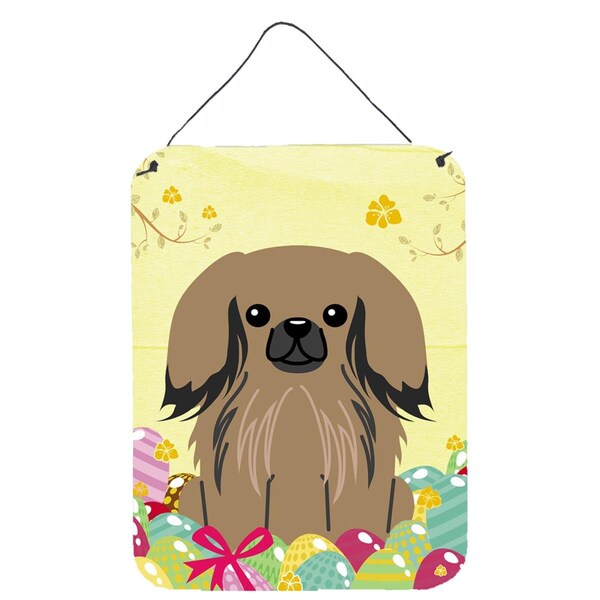 Carolines Treasures Easter Eggs Pekingnese Tan Wall or Door Hanging Prints - BB6102DS1216