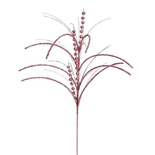 Vickerman 29 in. Pink Glitter Harvest Spray, 6PK - QG192479