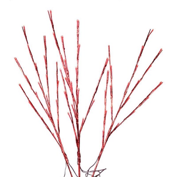 Celebrations Celebrations LED Red Lighted Red Twigs 32 in. Yard Decor - BOTWIG50RDA
