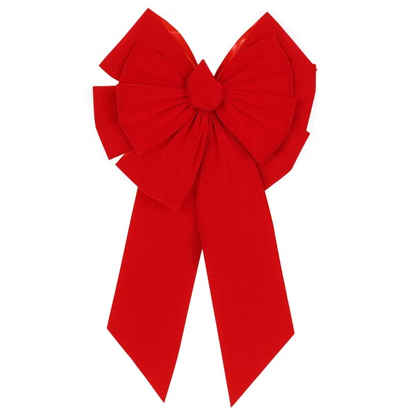 Holiday Trims Holiday Trims Red 11 Loop Christmas Bow 18 in. - 7366