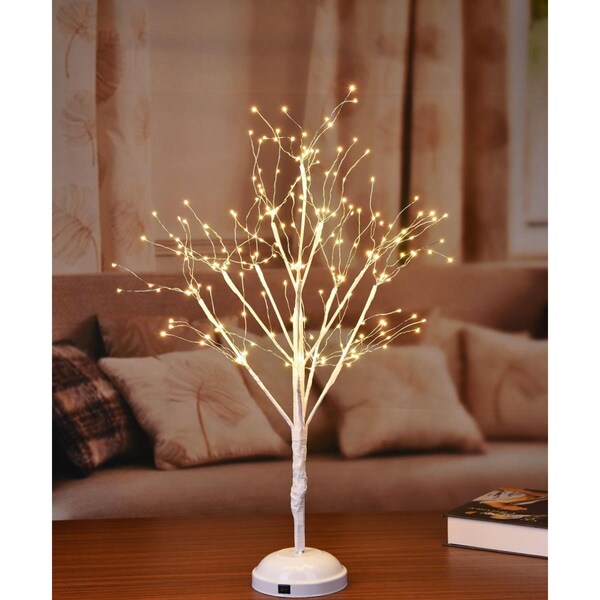 Queens Of Christmas 2 ft. LED Lights Christmas Trees, Warm White - LED-TR-BATAC-LWW
