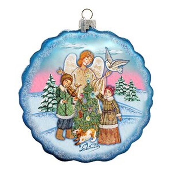 Gloriousgifts Christmas Glass Ornament - GL1774713