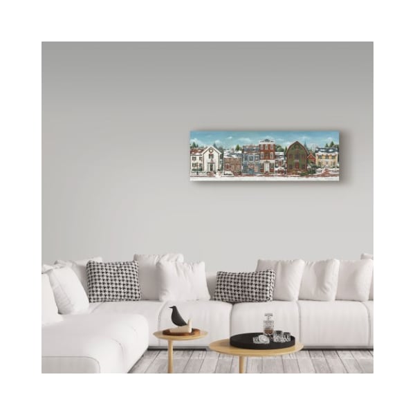 Trademark Fine Art David Carter Brown 'Christmas Village Crop' Canvas Art, 8x24 - WAP02409-C824GG