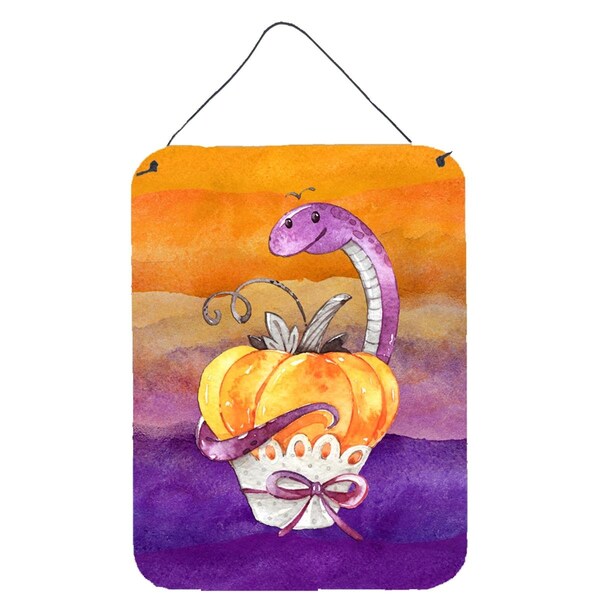 Carolines Treasures Halloween Pumpkin Snake Wall or Door Hanging Prints - BB7465DS1216