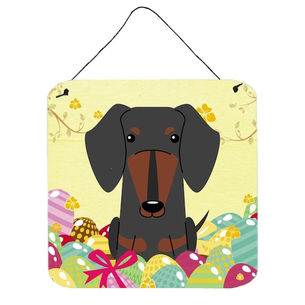 Carolines Treasures Easter Eggs Dachshund Black Tan Wall or Door Hanging Prints - BB6132DS66