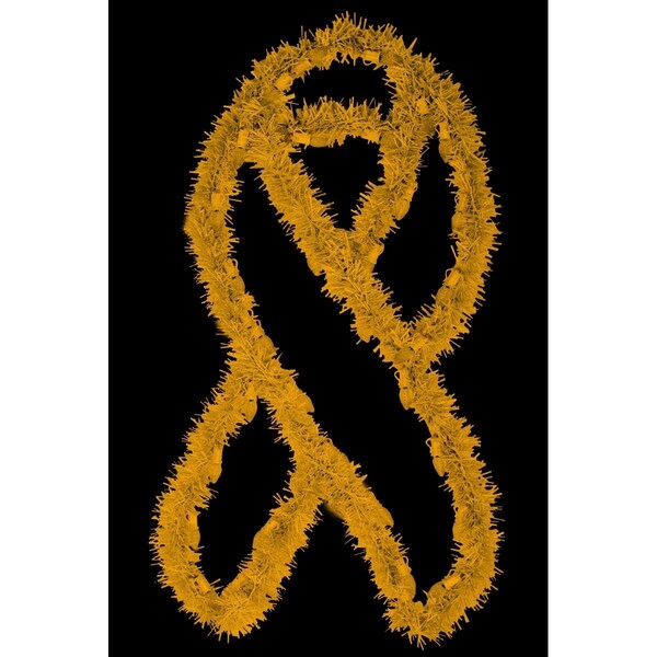 Queens Of Christmas 3 ft. Garland Awareness Ribbons, Orange - GM-RBN-03-OR-GAR