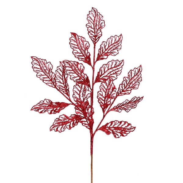 Vickerman 21 in. Burgundy Glitter Coleus Leaf Lace Spray, 12PK - L194005