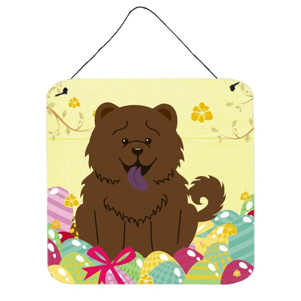 Carolines Treasures Easter Eggs Chow Chow Chocolate Wall or Door Hanging Prints - BB6141DS66