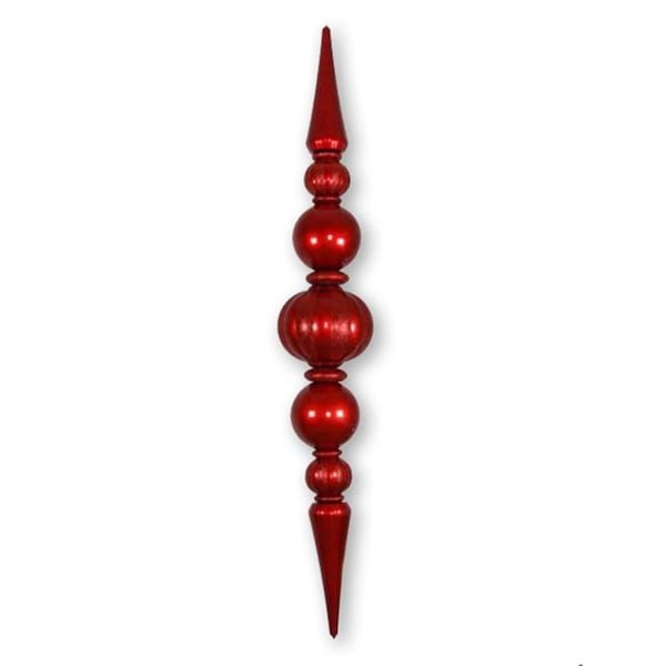 Queens Of Christmas Giant Shatterproof Finial Ornament, Red - ORN-OVS-100-RE