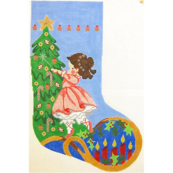 Peking Handicraft 11 x 18 in. Sugar Plum Embroidered Needlepoint Stocking - 31GV52MC