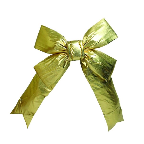 Vickerman 12 x 15 in. Gold Four Loop Nylon Indoor Christmas with 3.5 in. Size, 4PK - L130812