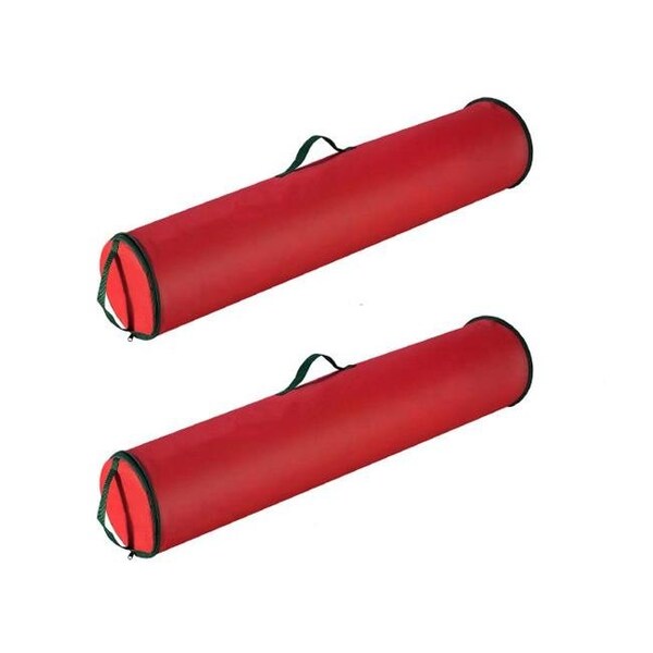 Elf Stor Elf Stor 83-DT5154 Christmas Gift 40.5 in. Wrapping Paper Wrap Storage Bag Red Stand Up - Pack of 2 - 83-DT5154