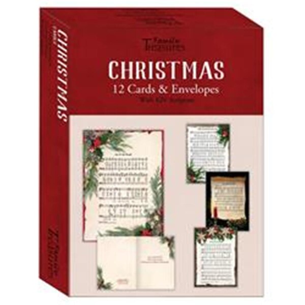 Family Treasures Wholesale Carols Christmas Boxed Card, 12PK - 22506X