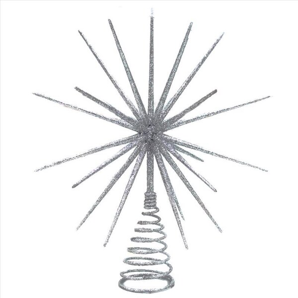 Celebrations Celebrations Home Silver Burst Tree Topper 14 in. - C-2115A2