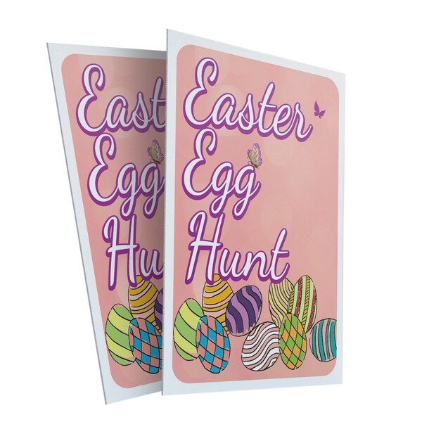 Signmission Easter Egg Hunt, A-Frame & 2 Sign Inserts, Heavy-Duty Plastic Frame - SBHD-C-2436-30370