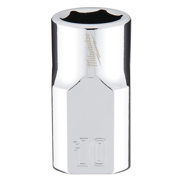 Milwaukee Tool 3/8 in. Drive 10mm Metric 6-Point Socket with FOUR FLAT Sides - 45-34-9080