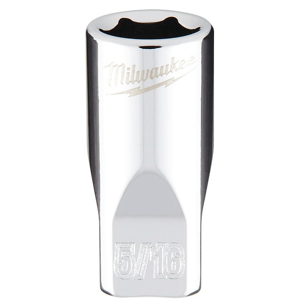 Milwaukee Tool 1/4 in. Drive 5/16 in. SAE 6-Point Socket with FOUR FLAT Sides - 45-34-9005