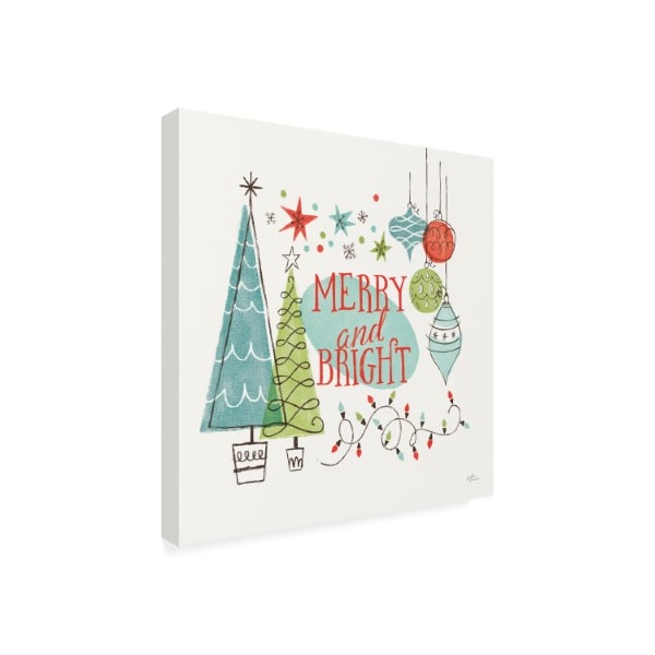 Trademark Fine Art Janellel Penner 'Retro Christmas Trees II' Canvas Art, 18x18 - WAP12455-C1818GG