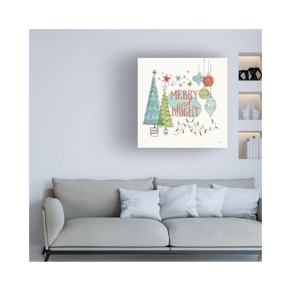 Trademark Fine Art Janellel Penner 'Retro Christmas Trees II' Canvas Art, 18x18 - WAP12455-C1818GG