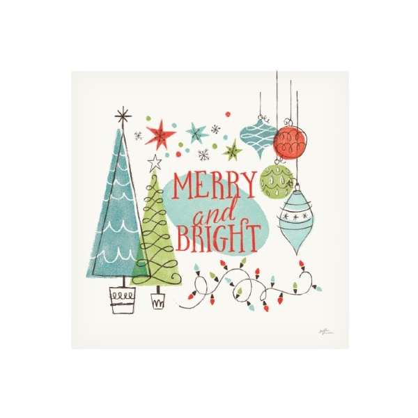 Trademark Fine Art Janellel Penner 'Retro Christmas Trees II' Canvas Art, 18x18 - WAP12455-C1818GG