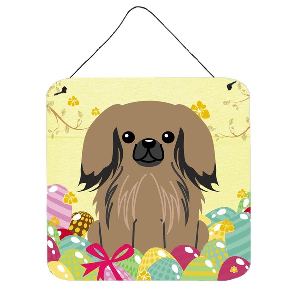 Carolines Treasures Easter Eggs Pekingnese Tan Wall or Door Hanging Prints - BB6102DS66