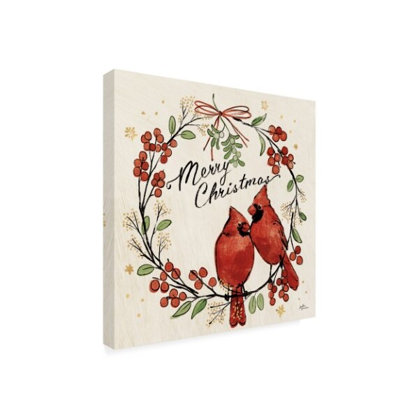 Trademark Fine Art Janelle Penner 'Christmas Lovebirds Xii' Canvas Art, 18x18 - WAP10016-C1818GG