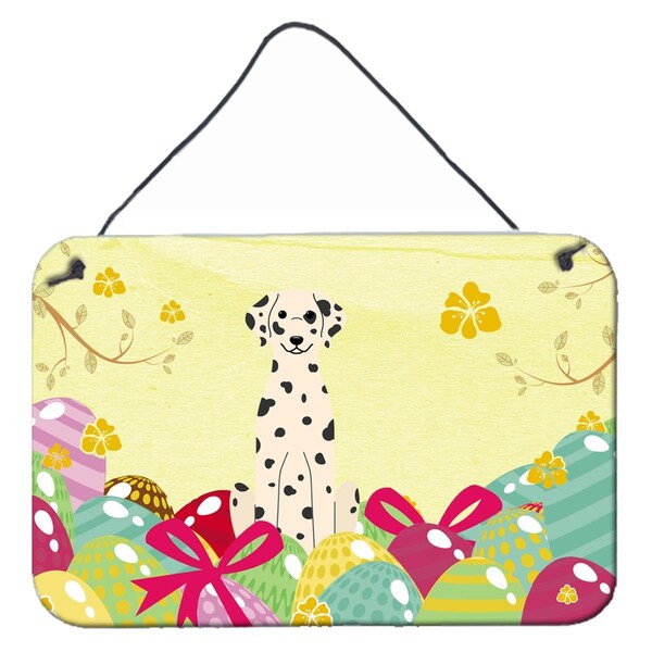Carolines Treasures Easter Eggs Dalmatian Wall or Door Hanging Prints - BB6097DS812