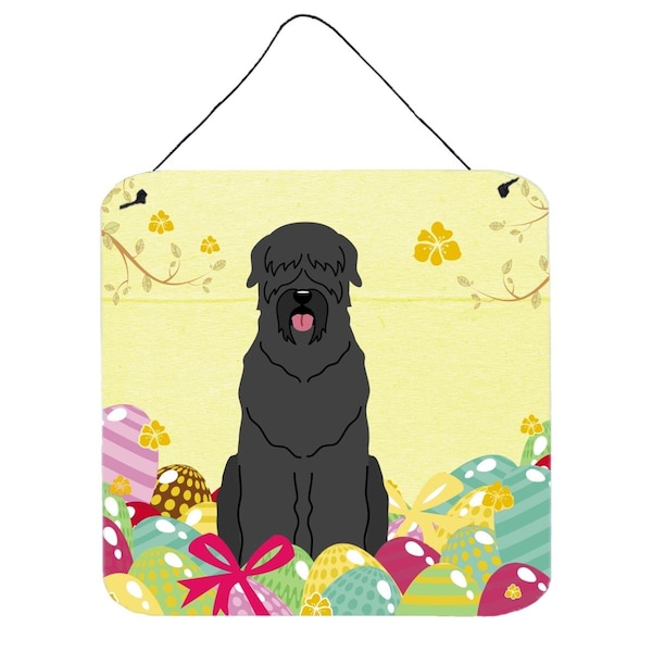 Carolines Treasures Easter Eggs Black Russian Terrier Wall or Door Hanging Prints - BB6026DS66