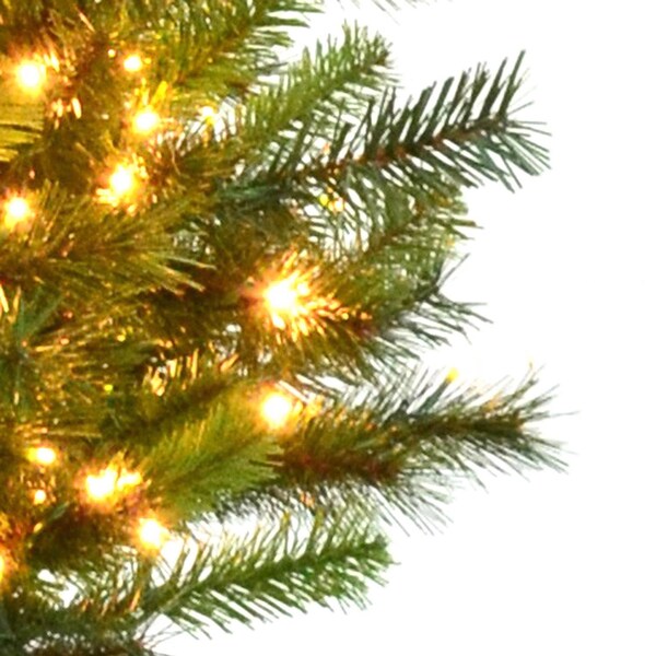 Holiday Bright Lights Celebrations 7 ft. Pencil LED 250 ct Highland Green Spruce Christmas Tree - T2SF70P04A