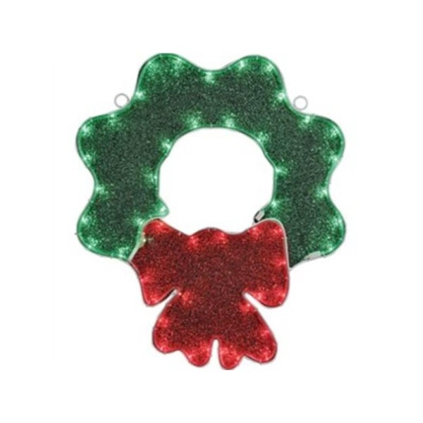 Star Bright 18 in. Green Wreath Tape Light LED Christmas Window Decoration - 251978
