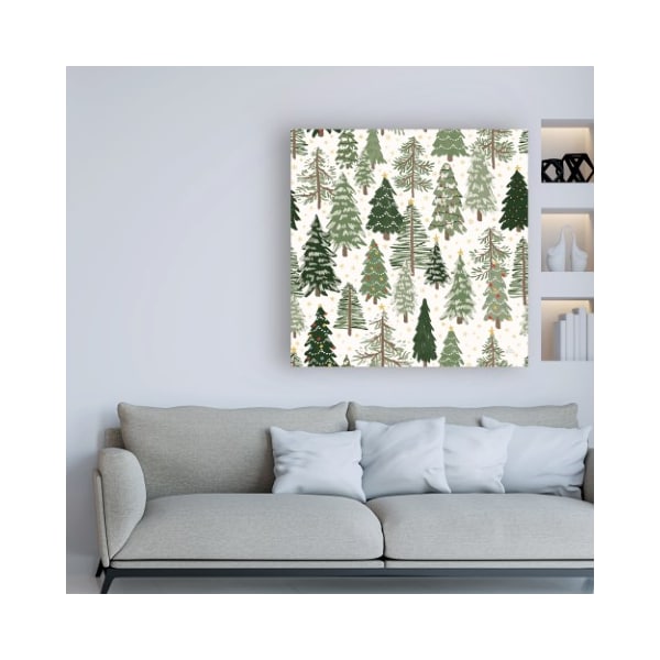 Trademark Fine Art Laura Marshall 'Christmas Village Pattern XII' Canvas Art, 35x35 - WAP11984-C3535GG