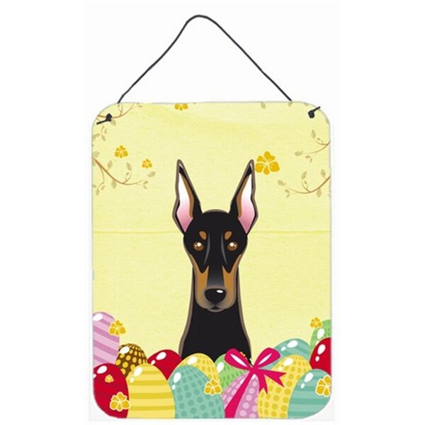 Carolines Treasures Doberman Easter Egg Hunt Wall or Door Hanging Prints - BB1927DS1216