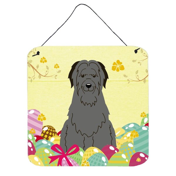 Carolines Treasures Easter Eggs Briard Black Wall or Door Hanging Prints - BB6081DS66