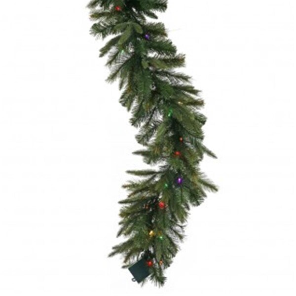 Vickerman 6 ft. X 14 in. Cashmere Garland 30Multi B-O Timer - A118616LED